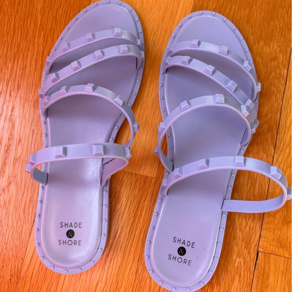 Like new strappy casual sandals from Target. Periwinkle blue color. Size 9